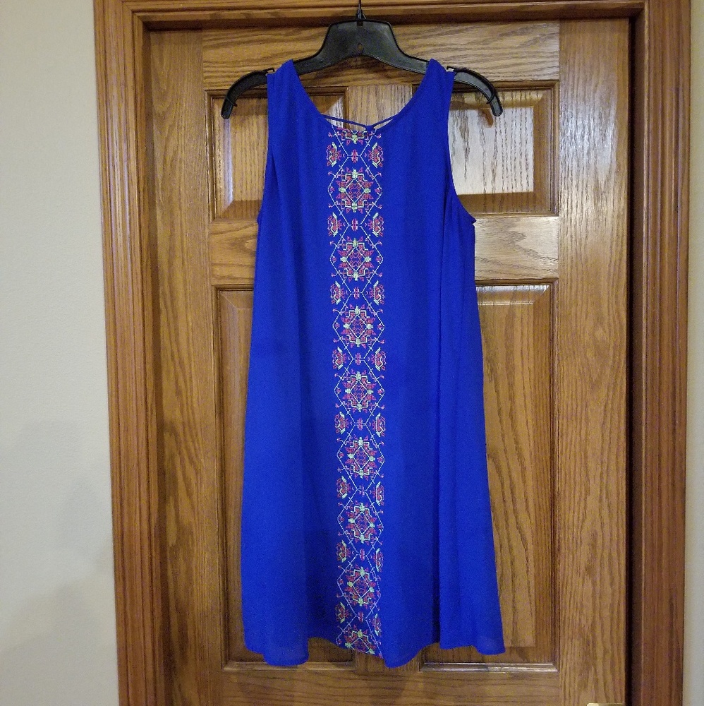 My Michelle Blue Shift Dress